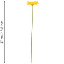 kohteita Keinotekoiset Gerbera-kukat, Aurinkokeltaiset, Puutarhakukka, 47 cm, 6 kpl