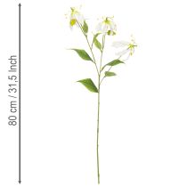 kohteita Tekokukka Gloriosa, valkoinen ja keltainen, elegantti kukkiva oksa koristeeksi, 80 cm, 3 kpl