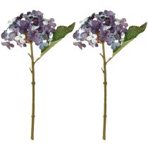 kohteita Keinotekoinen hortensiakoriste, tekokukka, sininen, violetti, 34 cm, 2 kpl