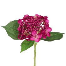 kohteita Keinotekoiset hortensiat Pink Branch Flower Lehdet 43cm 2kpl