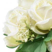 kohteita Keinotekoiset ruusut Tekokukkakimppu Ruusut Valkoinen Pick 42cm