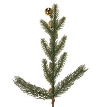 kohteita Keinotekoinen kuusenoksa ja kullanvärisiä minikuusenpalloja, 46 cm, 2 kpl