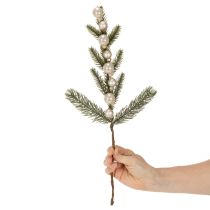 kohteita Tekokuusenoksa ja valkoiset minikuusenpallot, 46 cm, 2 kpl