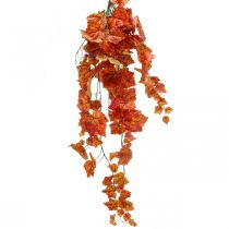 Keinotekoiset viiniköynnöksen lehdet Punaiset oranssit riippuvat oksat L95cm