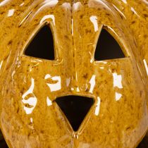 kohteita Keraaminen kurpitsa kasvoilla, LED-koriste, Halloween, 19 cm