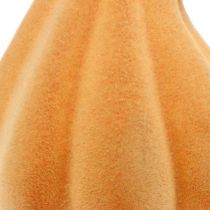 kohteita Deco kurpitsa kaareva oranssi flokkainen keinotekoinen koristeellinen kurpitsa 18cm