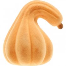kohteita Deco kurpitsa kaareva oranssi flokkainen keinotekoinen koristeellinen kurpitsa 18cm