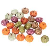 kohteita Minikurpitsakoristesetti, syksy- ja halloweenkoristeet, eri värejä, 4 cm, 24 palaa