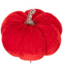 kohteita Koristeellinen kurpitsa langalla, syyskoriste, sametti, kolmivärinen setti, 8 cm, 9 palaa