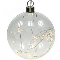 Joulupallo LED-pallo Ø12cm 15L sisällä lämmin valkoinen ajastin