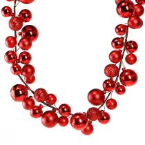 kohteita Punainen joulupalloseppele 160 cm joulukuusen seppele