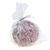 kohteita Pyöreä vaaleanpunainen ruusupallokynttilä Ø10,5 cm romanttinen kynttiläkoriste hääpöytäkoriste