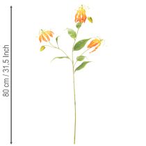 kohteita Keinotekoinen Gloriosa-oranssi kukka pitkillä varsilla maljakoihin 80 cm 3 kpl