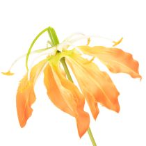 kohteita Keinotekoinen Gloriosa-oranssi kukka pitkillä varsilla maljakoihin 80 cm 3 kpl
