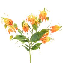 kohteita Keinotekoinen Gloriosa-oranssi kukka pitkillä varsilla maljakoihin 80 cm 3 kpl