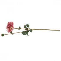 kohteita Tekokukka daalia vaaleanpunainen kukka silmulla H57cm