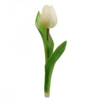 kohteita Keinotekoinen tulppaani valkoinen Real Touch kevätkukka K21cm