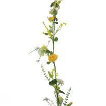Tekokukat koristeellinen ripustin kevät kesä keltainen valkoinen 150cm