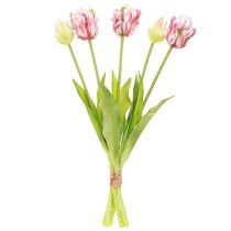 kohteita Tekokukkakimppu 5 papukaija tulppaanit Tekotulppaanit 40cm