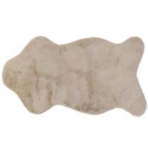 kohteita Tekoturkis koristeellinen turkis pöytäliina turkismatto beige 50×90cm