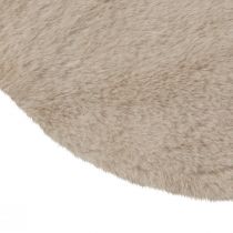 kohteita Tekoturkis koristeturkis pyöreä pöytäjalka turkismatto beige Ø38cm