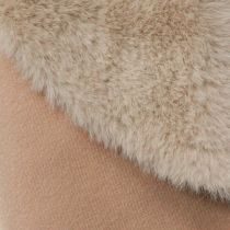 kohteita Tekoturkis koristeturkis pyöreä pöytäjalka turkismatto beige Ø38cm