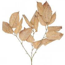 Keinotekoinen kasvin syyskoriste oksan lehdet pesty valkoiseksi L70cm