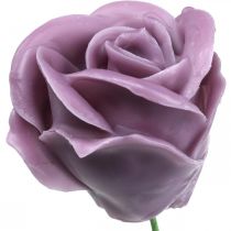 kohteita Keinotekoiset ruusut lila vaha ruusut deco ruusut vaha Ø6cm 18 kpl