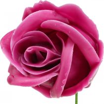 Keinotekoiset ruusut fuksiavaha ruusut deco ruusut vaha Ø6cm 18 kpl