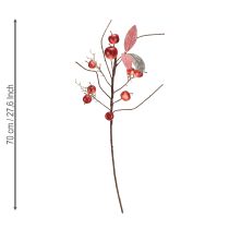 kohteita Keinotekoinen omenanoksa, punainen, syyskoriste, jouluoksa, 70 cm