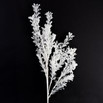 kohteita Keinotekoinen oksa huurteinen koristeoksa talvikoriste valkoinen 78cm 2kpl