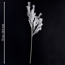 kohteita Keinotekoinen oksa huurteinen koristeoksa talvikoriste valkoinen 78cm 2kpl