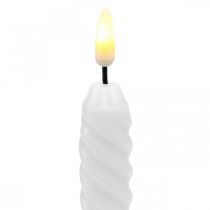 LED kynttilät valkoinen ajastin aito vaha akulle 25cm 2kpl