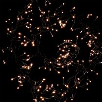 LED-valoketju ulkokäyttöön 288er 2,4m musta/lämmin valkoinen