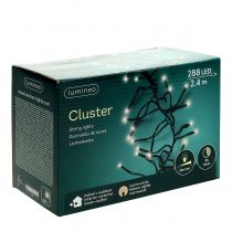 kohteita LED-valoketju ulkokäyttöön 288er 2,4m musta/lämmin valkoinen