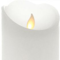 LED kynttilän vaha pylväs kynttilä lämmin valkoinen Ø7,5cm K12,5cm