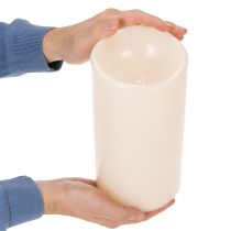 kohteita Suuri LED-kynttilä paristokäyttöiselle ajastimella, lämmin valkoinen, ulkokäyttöön, 25 cm