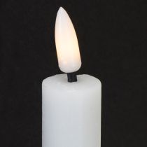 kohteita LED-kynttilät, valkoiset, kartiomaiset, vahaiset, lämmin valkoinen, 24,5 cm, 2 kpl