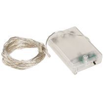 kohteita LED-valoketju 100 Micro LED lämmin valkoinen ajastin 4 kpl