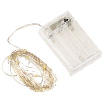 kohteita LED-valoketju, 50 lamppua, paristokäyttöinen, 5 m, lämmin valkoinen