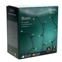 kohteita LED riisi valoketju lämmin valkoinen ulkokäyttöön 720er 54m