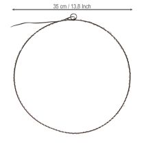 kohteita LED-rengas ripustettavaan metalliin 110L lämmin valkoinen sisätiloihin Ø35cm
