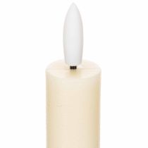kohteita LED-kartiokynttilä, valkoinen, lämpimän valkoisella valolla, 24 cm, ajastimella, 2 kpl