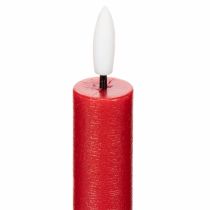 kohteita LED-kartiokynttilä, punainen lämpimän valkoisella valolla, 24 cm, 2 kpl