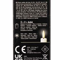 kohteita LED-kartiokynttilä, punainen lämpimän valkoisella valolla, 24 cm, 2 kpl