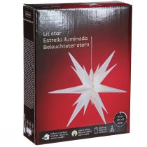 kohteita LED star 3D valkoinen ajastin akku ulkopuolella Ø30cm K74cm