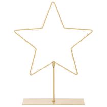kohteita Tähti 50 LEDillä, metallinen pöytäkoriste, paristokäyttöinen, sisäkäyttöön, 33 cm