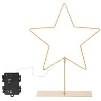 kohteita Tähti 50 LEDillä, metallinen pöytäkoriste, paristokäyttöinen, sisäkäyttöön, 33 cm