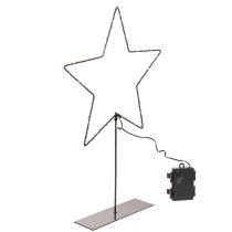 kohteita LED-tähti paristolokerolla jalustalla ikkunalaudalle ja pöydälle 46 cm
