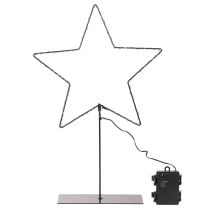 kohteita LED-tähti paristolokerolla jalustalla ikkunalaudalle ja pöydälle 46 cm
